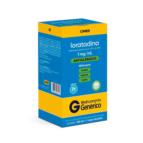 Loratadina (Cimed) 1mg/mL - 100 mL - Xarope