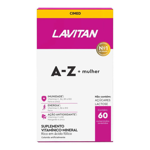 Polivitamínico Lavitan A-Z Mulher 60 Unidades - Comprimido