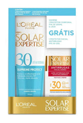 Kit L'Oréal Expertise Supreme Protect Protetor Solar Corporal + Protetor Solar Facial Antirrugas FPS 30 - 25 g