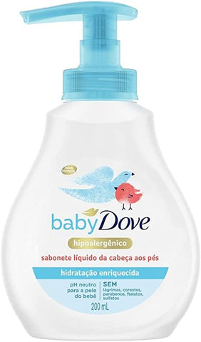 Sabonete Líquido Dove Da Cabeça Aos Pés Hidratação Enriquecida 200Ml
