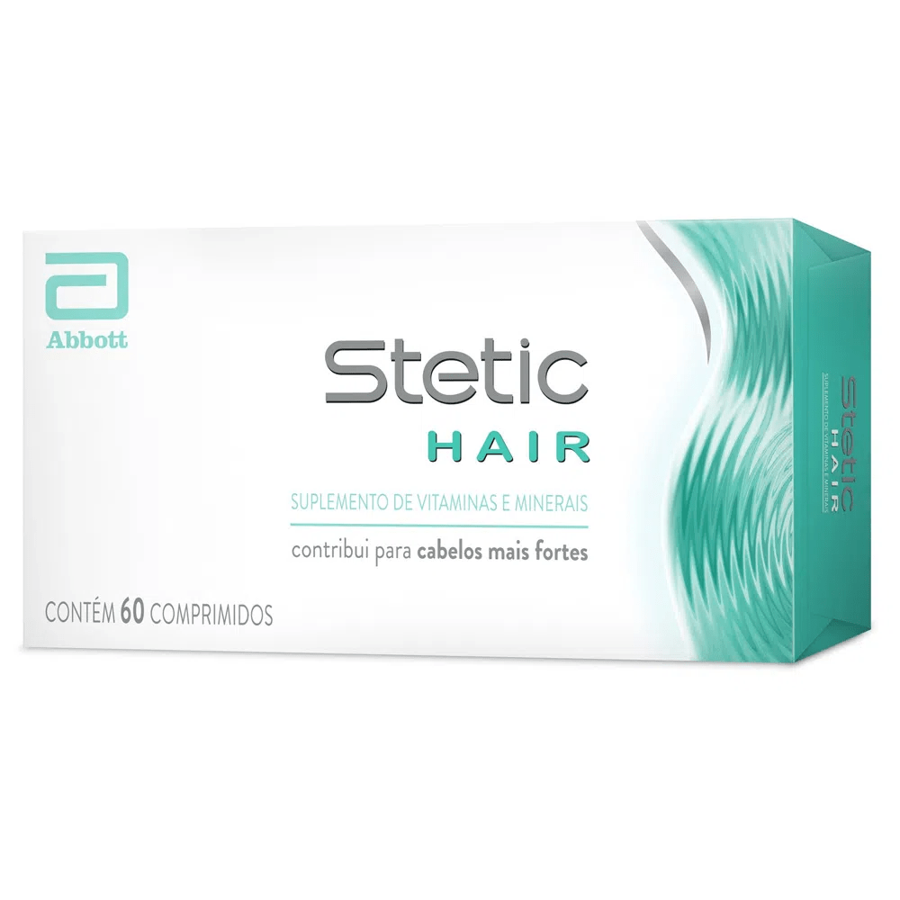 Stetic Hair Suplemento Vitamínico Abbott 60 Comprimidos Pill Farmácia Digital 8595