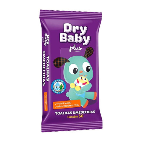 Toalha Umedecida Dry Baby Plus 50 Unidades
