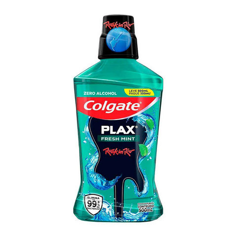 Enxaguante Bucal Colgate Plax  Tradicional - Linha Fresh Mint - 500 mL