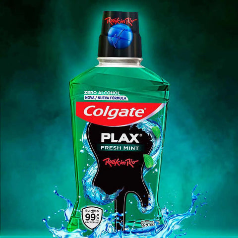 Enxaguante Bucal Colgate Plax  Tradicional - Linha Fresh Mint - 500 mL