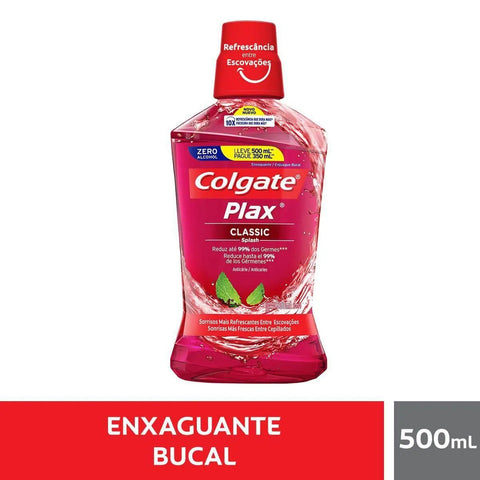 Enxaguante Bucal Colgate Plax Zero Álcool - Linha Classic - 500 mL