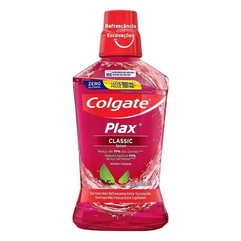 Enxaguante Bucal Colgate Plax Zero Álcool - Linha Classic - 500 mL
