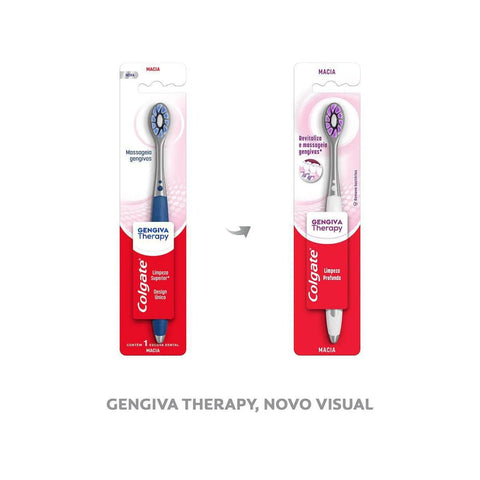 Escova de Dente Colgate Gengiva Therapy Macia, Sortida Com 1 Unidade