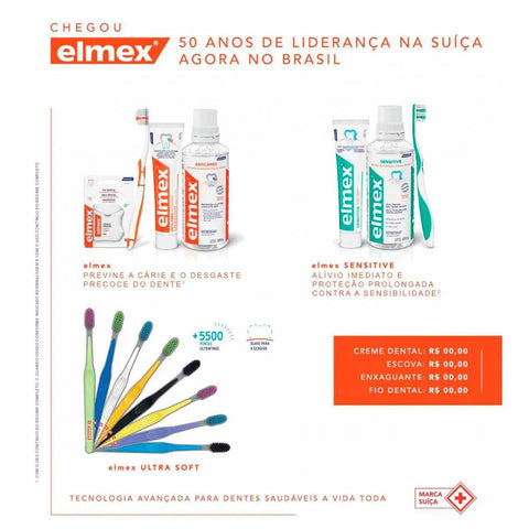 Escova de Dente Elmex Ultra Soft 1 Unidade, Sortido