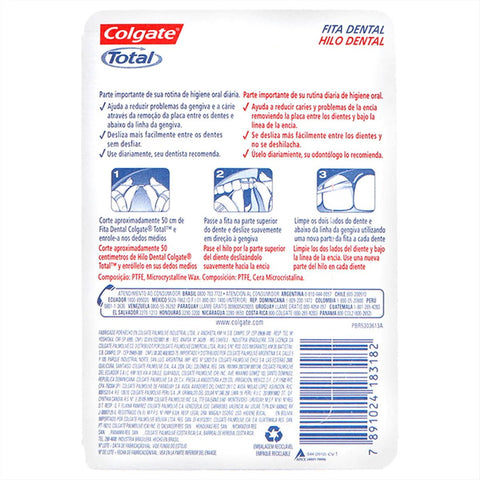 Fita Dental Colgate Total Original, 1 Unidade Com 25M
