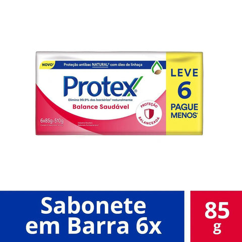 Kit Sabonete Em Barra Protex Balance Saudável Com 6 Unidades de 85g Cada