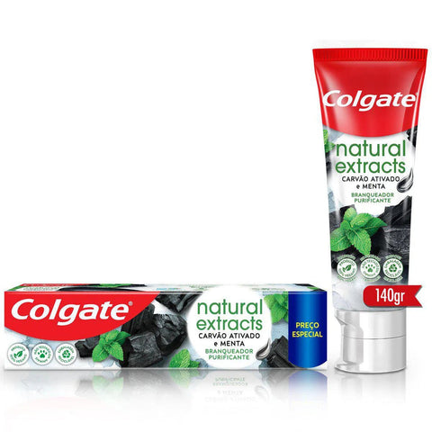 Pasta de Dente Colgate Natural Extracts Carvão Ativado e Menta - 140 g