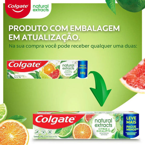 Pasta de Dente Colgate Natural Extracts Citrus & Eucalipto - 140 g
