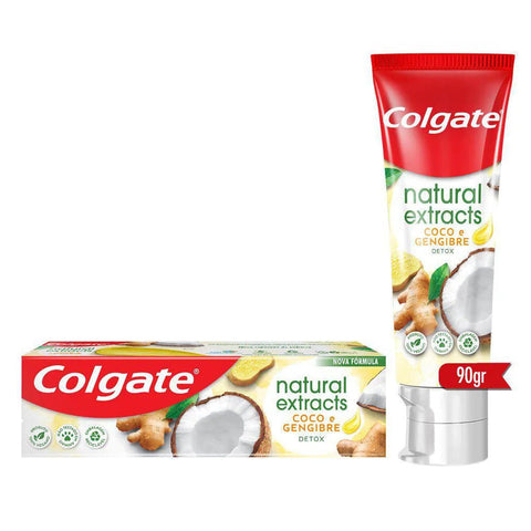 Pasta de Dente Colgate Natural Extracts Detox Coco e Gengibre - 90 g