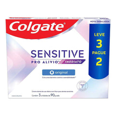 Pasta de Dente Colgate Sensitive Pró-Alívio Imediato  Original - 3 x 90 g