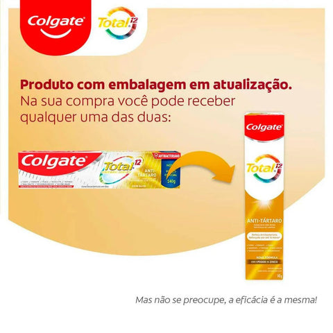 Pasta de Dente Colgate Total 12 Antitártaro 140 g