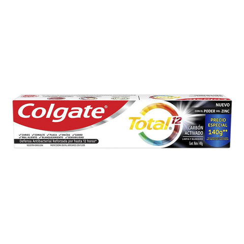 Pasta de Dente Colgate Total 12 Carvão Ativado 140g