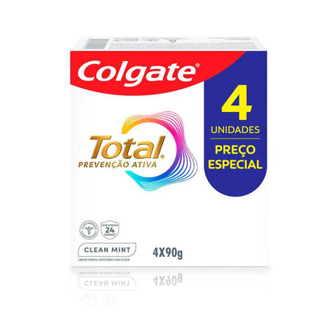 Pasta de Dente Colgate Total 12 Clean Mint 4 x 90g