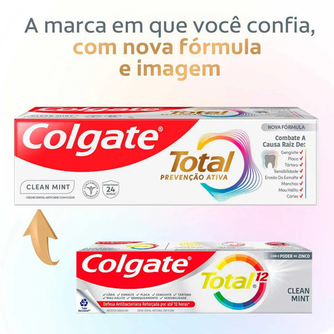 Pasta de Dente Colgate Total 12 Clean Mint 4 x 90g