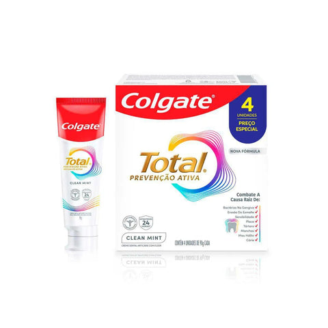 Pasta de Dente Colgate Total 12 Clean Mint 4 x 90g