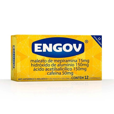 Engov 15mg + 150mg + 150mg + 50mg - 12 Unidades - Comprimido