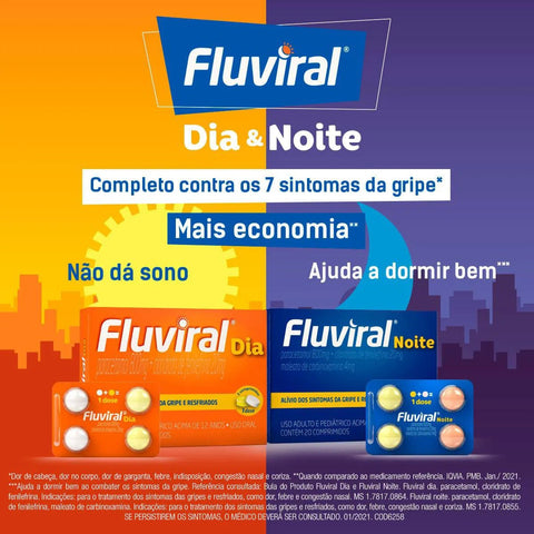 Fluviral Dia 800mg + 20mg - 20 Unidades - Comprimido