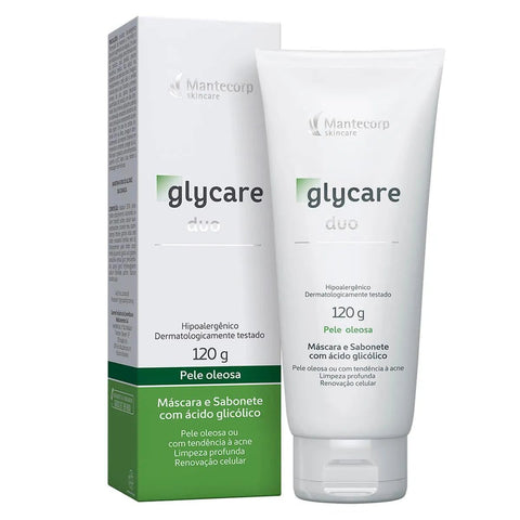 Máscara e Sabonete Facial Glycare Duo Líquido Com 120G