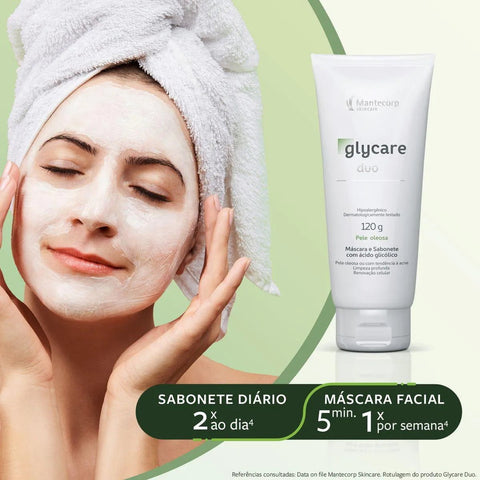 Máscara e Sabonete Facial Glycare Duo Líquido Com 120G