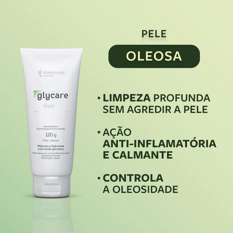 Máscara e Sabonete Facial Glycare Duo Líquido Com 120G