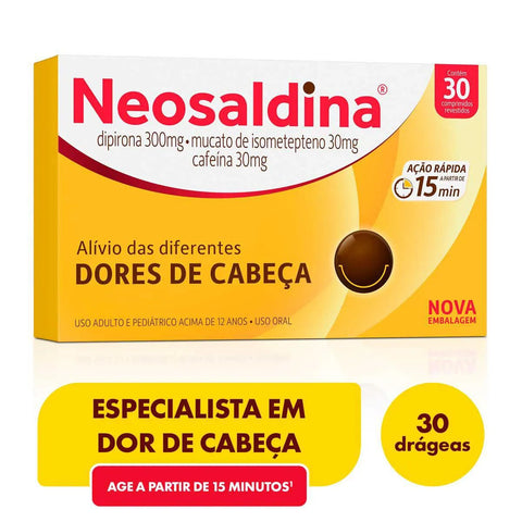 Neosaldina 30mg + 300mg + 30mg - 30 Unidades - Comprimido