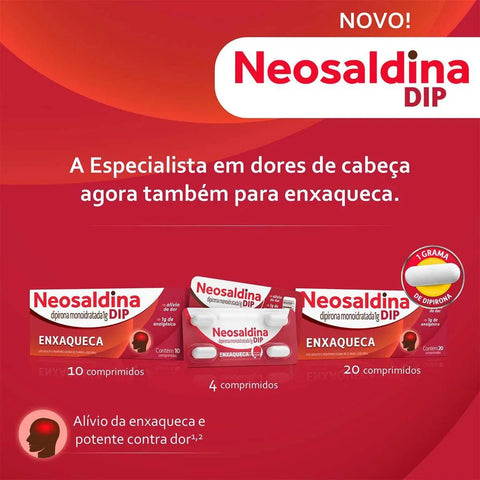 Neosaldina Dip 1g - 4 Unidades - Comprimido