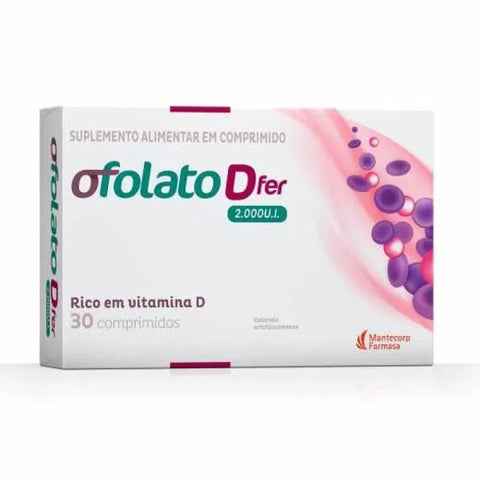 Ofolato D Fer 2.000UI - 30 Unidades - Comprimido