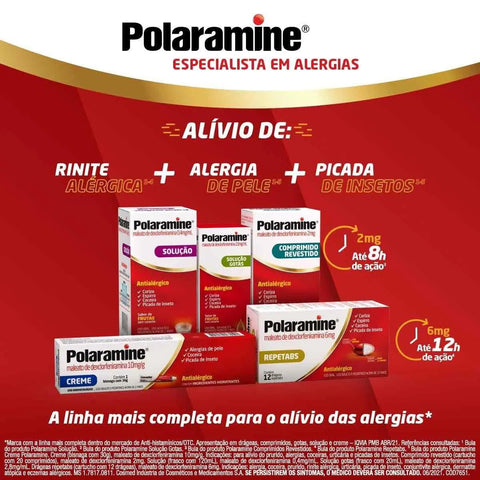 Polaramine 0,4mg/mL - 120 mL - Solução
