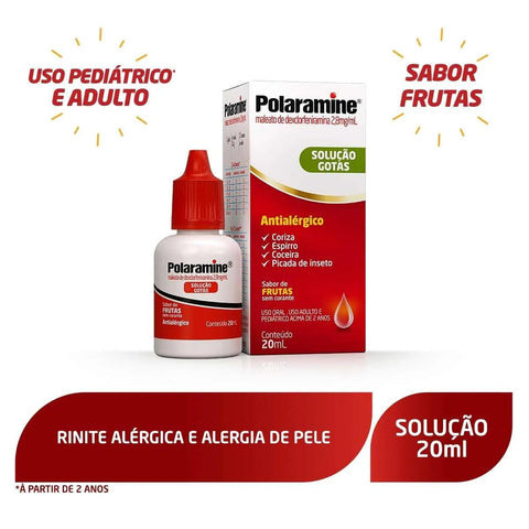 Polaramine 2,8mg/mL - 20 mL - Solução