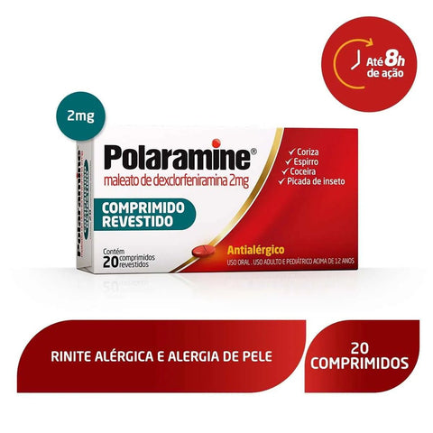 Polaramine 2mg - 20 Unidades - Comprimido