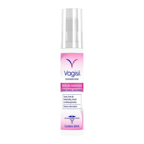 Desodorante Íntimo Vagisil Odor Block Spray, 1 Unidade Com 60Ml