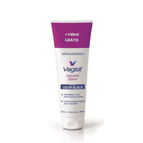 Sabonete Íntimo Vagisil Odor Block Gel, 200G + 100G
