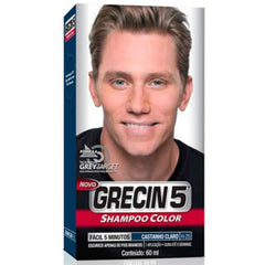 Shampoo Color Grecin 5 - Castanho Claro Com 60Ml