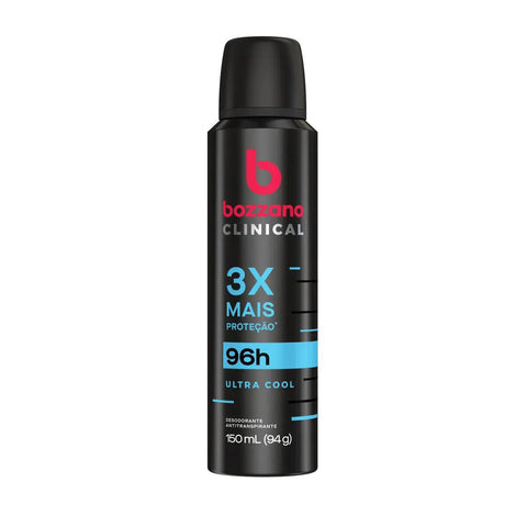 Desodorante Antitranspirante Masculino Bozzano Clinical Ultra Cool, Aerossol Com 150Ml