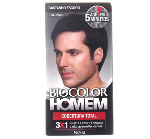 Tonalizante Biocolor Homem Cobertura Total Castanho Escuro