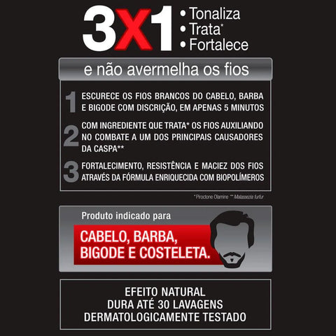 Tonalizante Biocolor Homem Cobertura Total Castanho Escuro