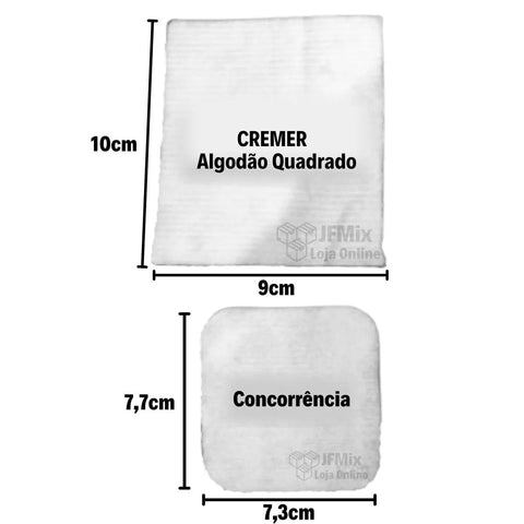Algodão Cremer Bebê Quadrado 100 Unidades