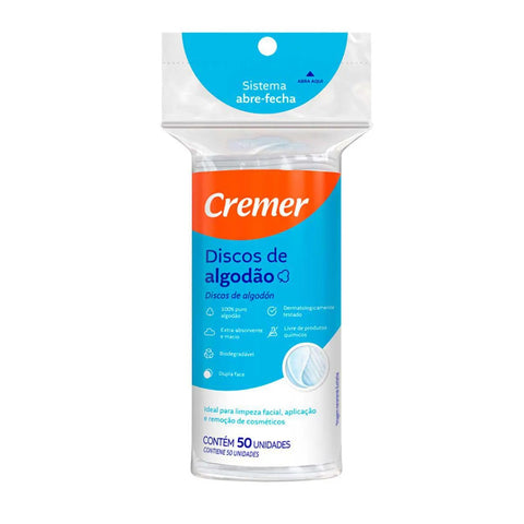 Algodão Cremer Disco - 50 Unidades