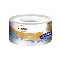 Esparadrapo Cremer 2,5cm X 4,5m - Cor Transparente - 1 Unidade