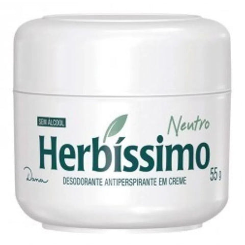Desodorante Antitranspirante Herbíssimo Neutro, Creme, 1 Unidade Com 55G
