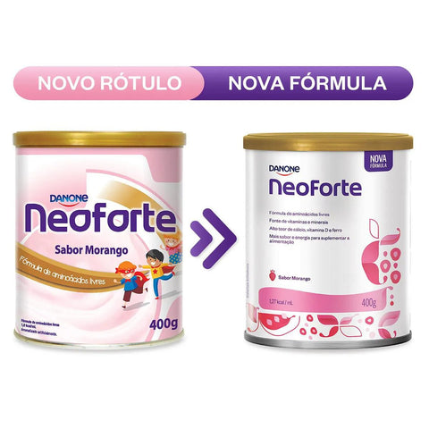 Fórmula Infantil Neoforte Sabor Morango - 400 g