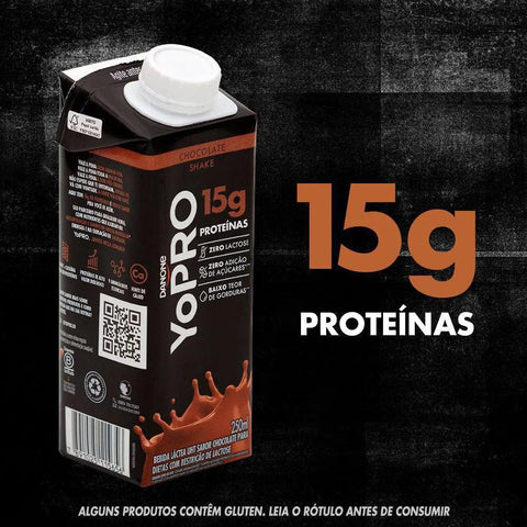 Yopro Bebida Láctea Uht Chocolate 15g de Proteínas 250ml