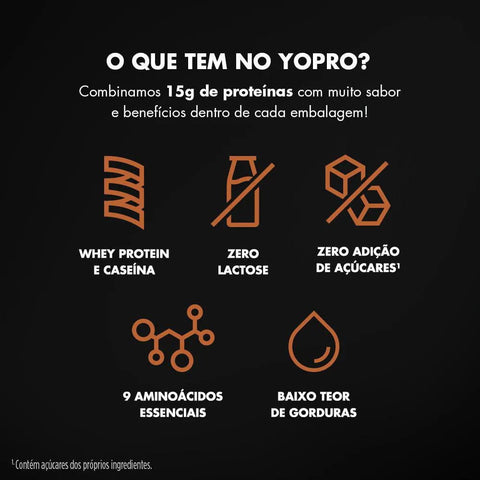 Yopro Bebida Láctea Uht Chocolate 15g de Proteínas 250ml