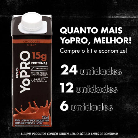 Yopro Bebida Láctea Uht Chocolate 15g de Proteínas 250ml