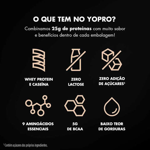 Yopro Bebida Láctea Uht Milkshake de Baunilha 25g de Proteínas 250ml