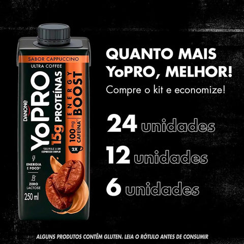 Yopro Energy Boost Uht Cappuccino 15g de Proteínas 250ml